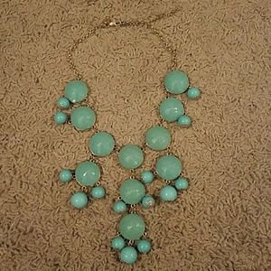 J. Crew teal bauble necklace